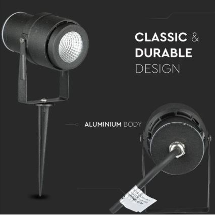 LED Buitenlamp LED/12W/230V 3000K zwart IP65