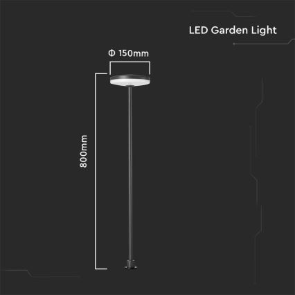 LED Buitenlamp LED/12W/230V 4000K IP65 antraciet