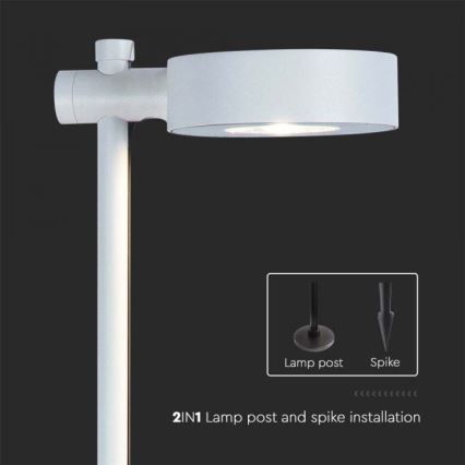 LED buitenlamp LED/7W/230V 3000K IP65 wit 102 cm