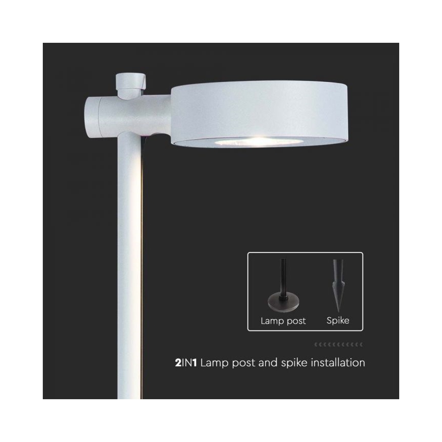 LED buitenlamp LED/7W/230V 3000K IP65 wit 102 cm