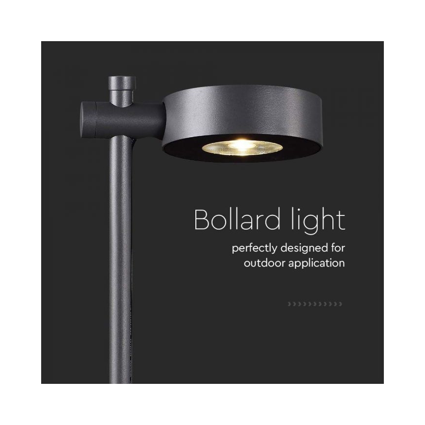 LED buitenlamp LED/7W/230V 4000K IP65 zwart 102 cm