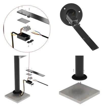 LED Buitenlamp NIKA LED/12,5W/230V IP44 80 cm