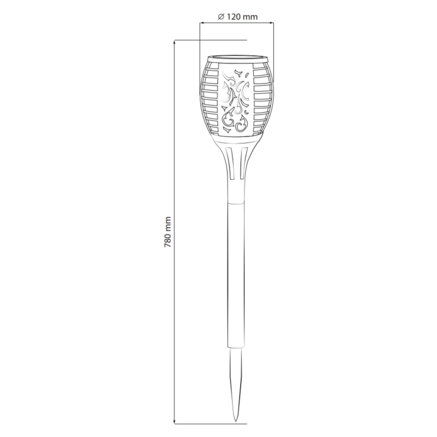 LED buitenlamp op zonne-energie FUEGO BIG LED/1,2V 600 mAh IP44