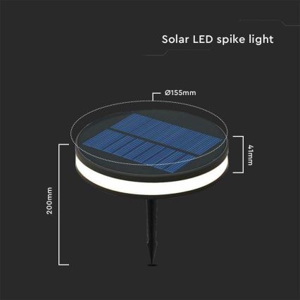 LED buitenlamp op zonne-energie LED/1,8W/3,7V IP54 3000K