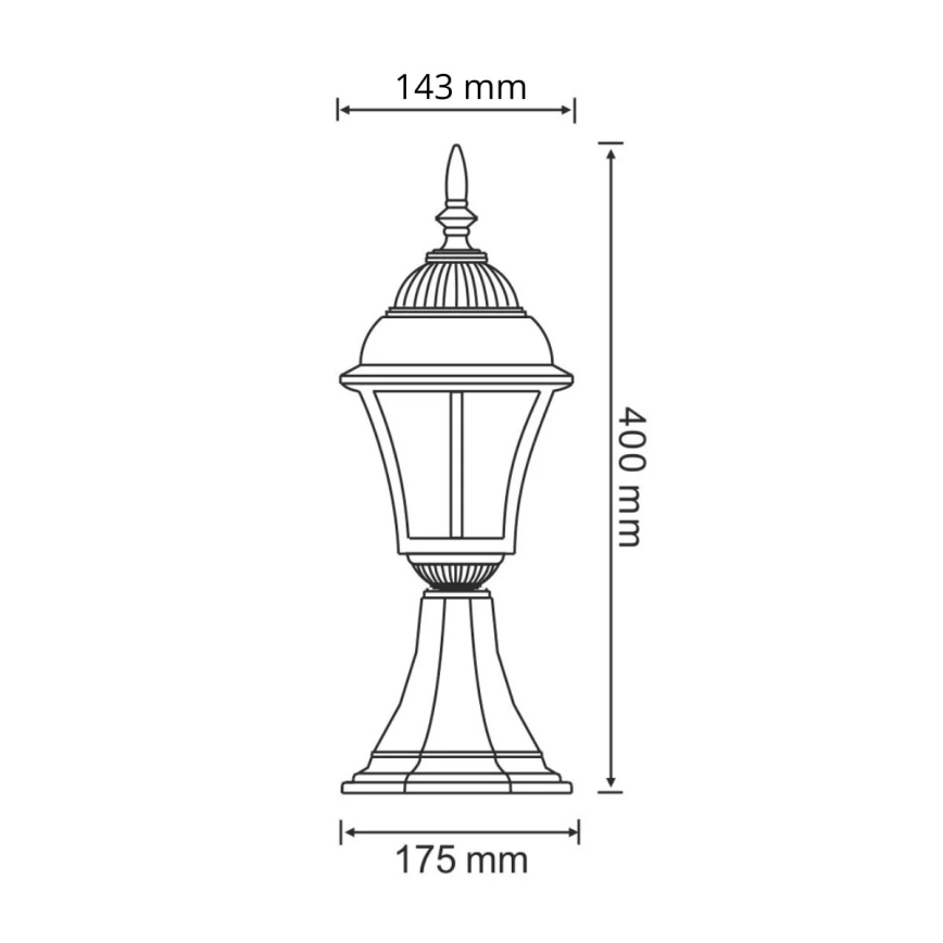 LED Buitenlamp PARIS 2 1xE27/4,9W/230V