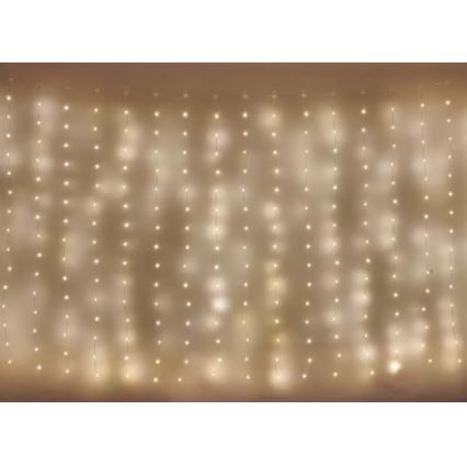 LED buitenlichtketting 240xLED/8 functies 6,7 m IP44 warm wit