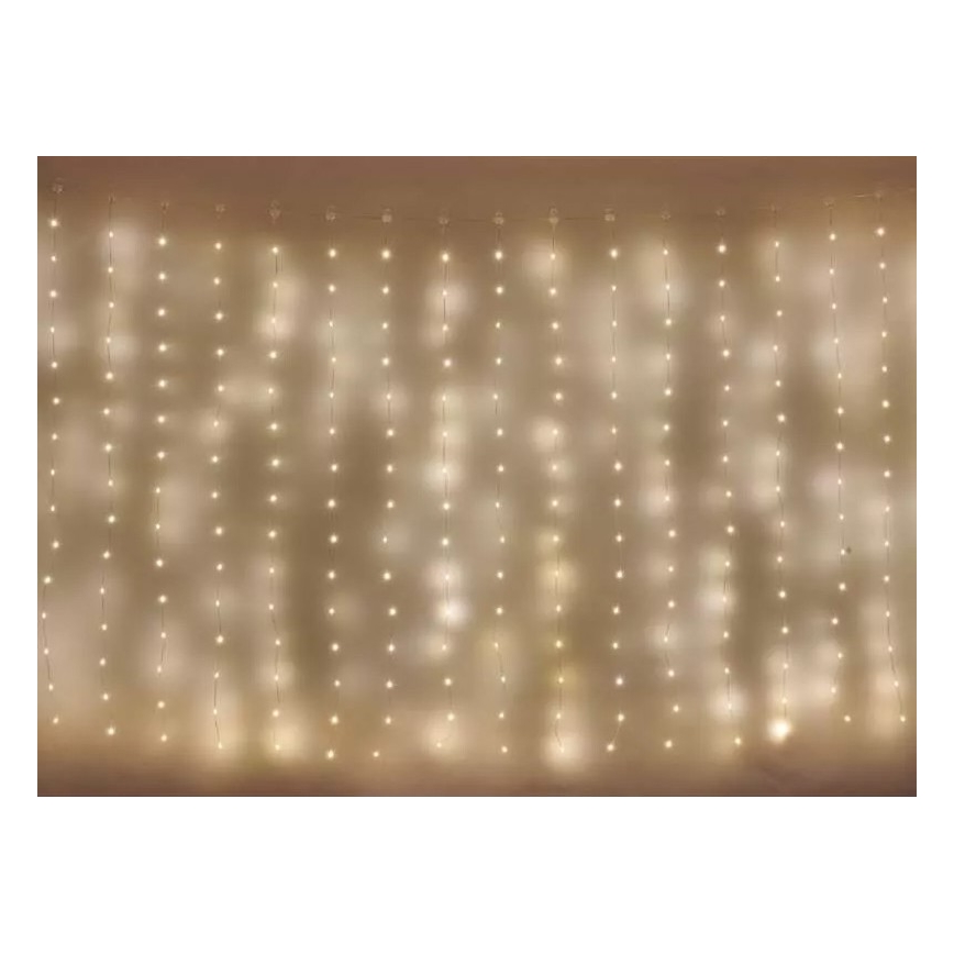LED buitenlichtketting 240xLED/8 functies 6,7 m IP44 warm wit