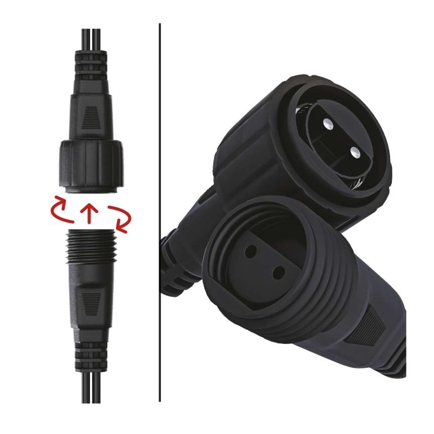 LED buitenlichtsnoer 100xLED/15m IP44 warm wit