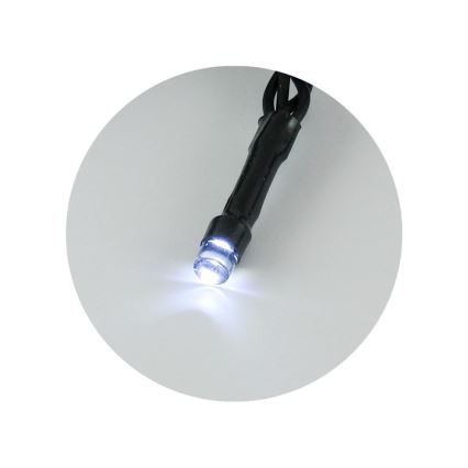 LED  buitenlichtsnoer 100xLED/2 functies/3xAA 10,8m IP44 koud wit