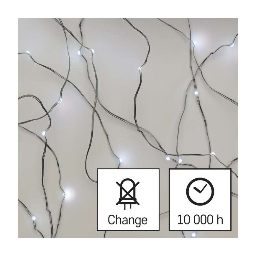 LED buitenlichtsnoer 40xLED/9m IP44 koudwit