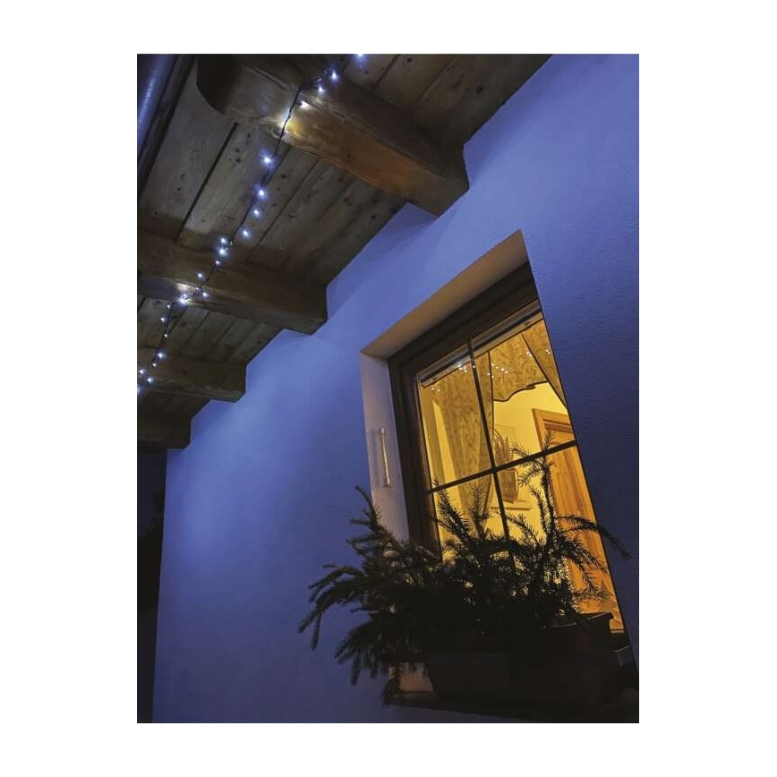 LED buitenlichtsnoer 80xLED/13m IP44 koel wit