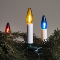 LED-buitenlichtsnoer FELICIA FILAMENT 20xE10 19m kleurig/warm wit IP44, Gemaakt in Tsjechië