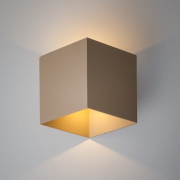 LED buitenmuurlamp CUBE LED/10W/230V IP54 beige