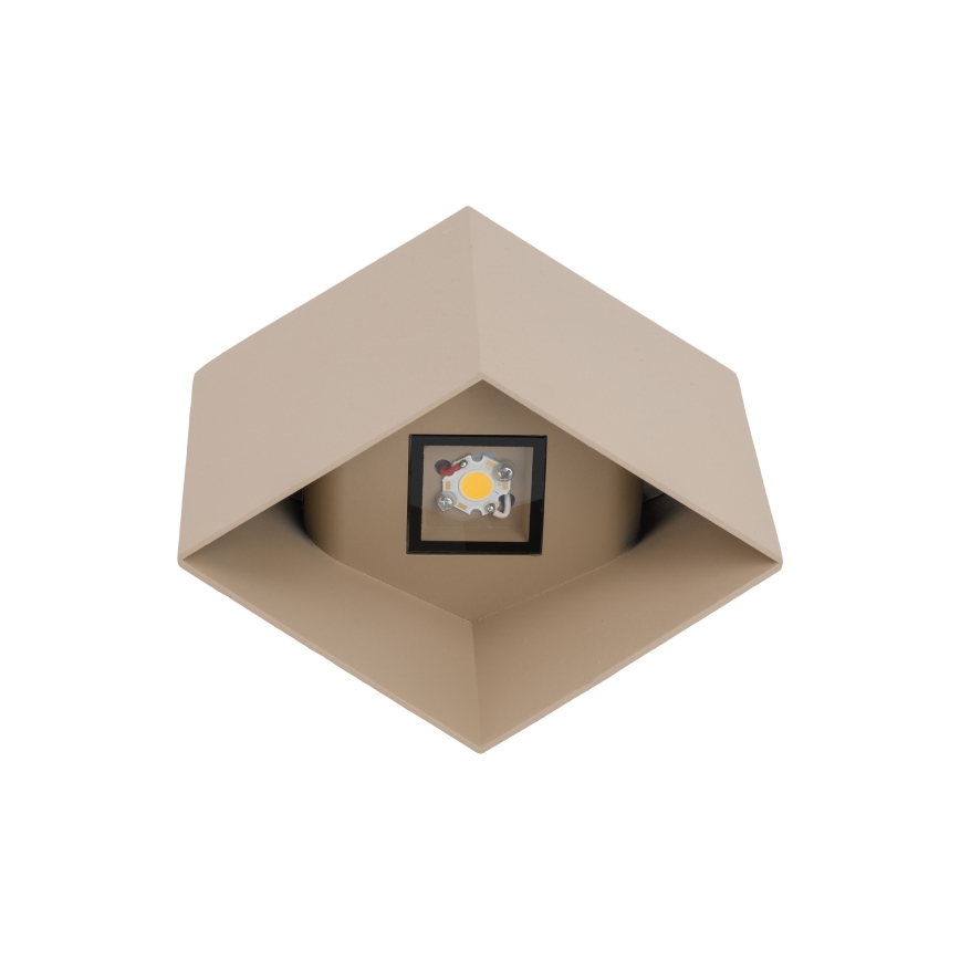 LED buitenmuurlamp CUBE LED/10W/230V IP54 beige