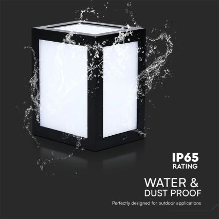 LED buitenmuurlamp LED/12W/230V 3000K IP65 zwart