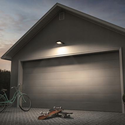 LED schijnwerper voor buiten met bewegings- en schemersensor LED/100W/230V 4500K IP65 zwart