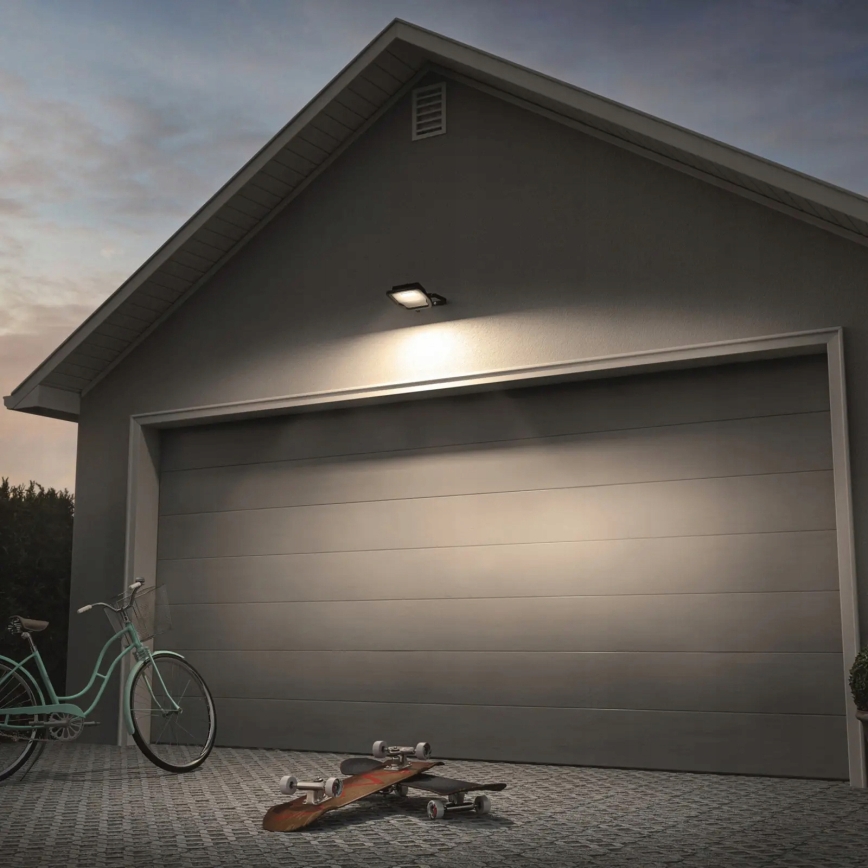 LED schijnwerper voor buiten met bewegings- en schemersensor LED/100W/230V 4500K IP65 zwart