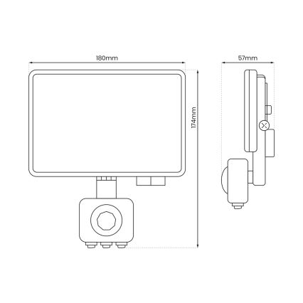 LED Buitenschijnwerper met een sensor LED/50W/230V 5000K IP44