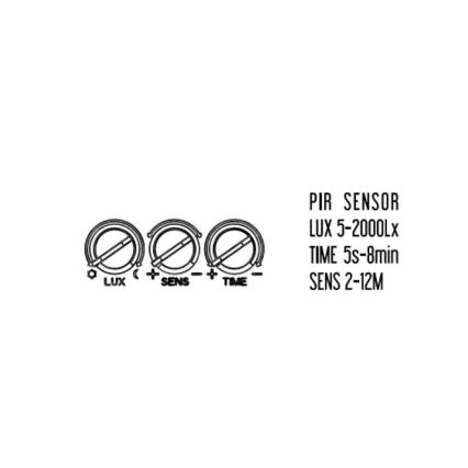 LED Buitenschijnwerper met sensor LED/24W/230V 3000/4000/6000K IP54 wit