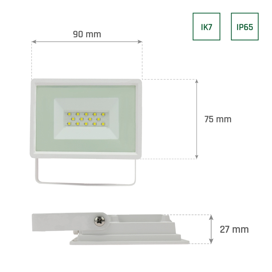 LED Buitenschijnwerper NOCTIS LUX 3 LED/10W/230V 4000K IP65 wit