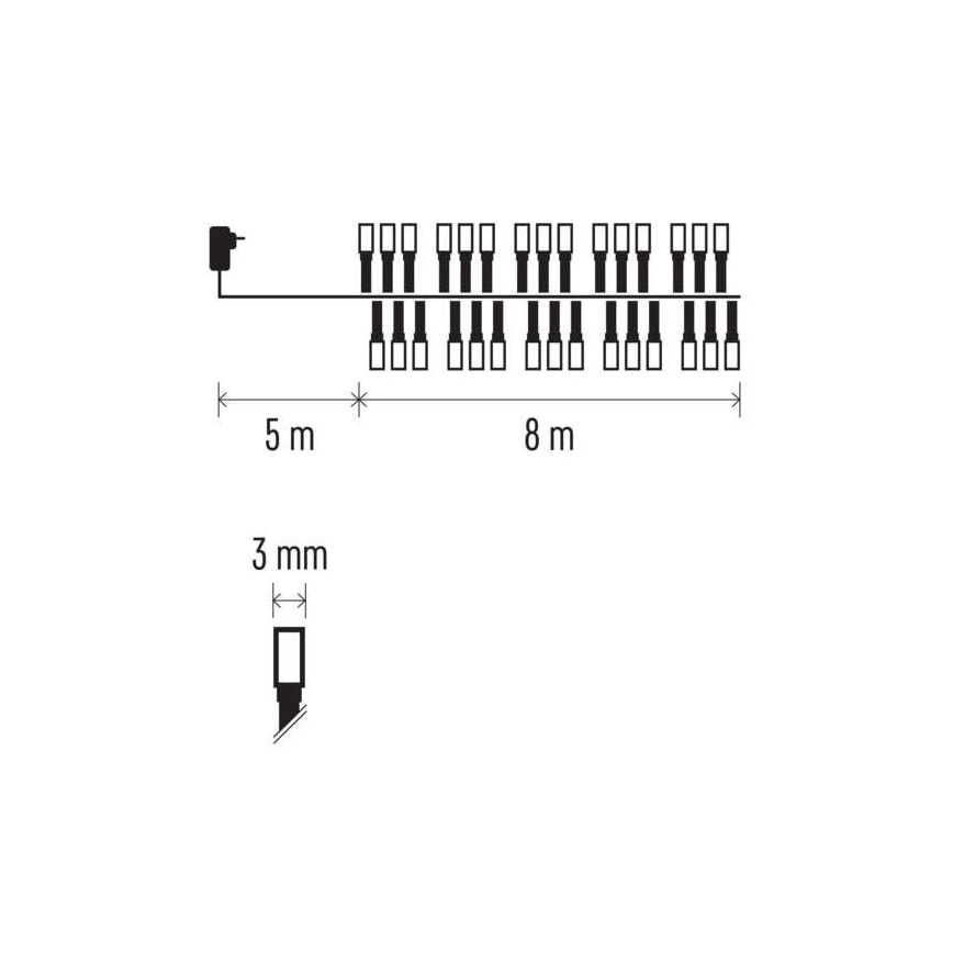 LED buitenslinger 400 LED / 13 m IP44 warm wit