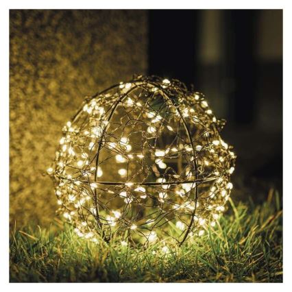 LED buitensnoer 200xLED 5 m IP44 warm wit