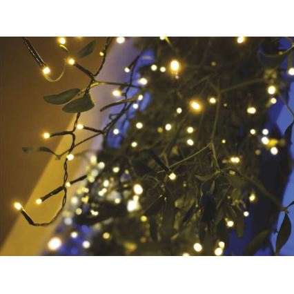 LED buitensnoer 200xLED/8 standen 8,6 m IP44 warm wit