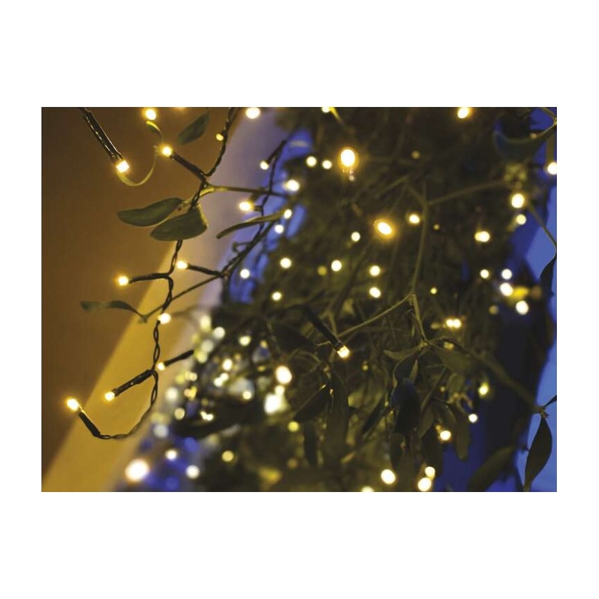 LED buitensnoer 200xLED/8 standen 8,6 m IP44 warm wit