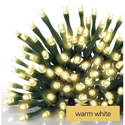 LED buitensnoer 200xLED/8 standen 8,6 m IP44 warm wit