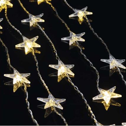 LED buitensnoer 30xLED/3,9m IP44 sterren