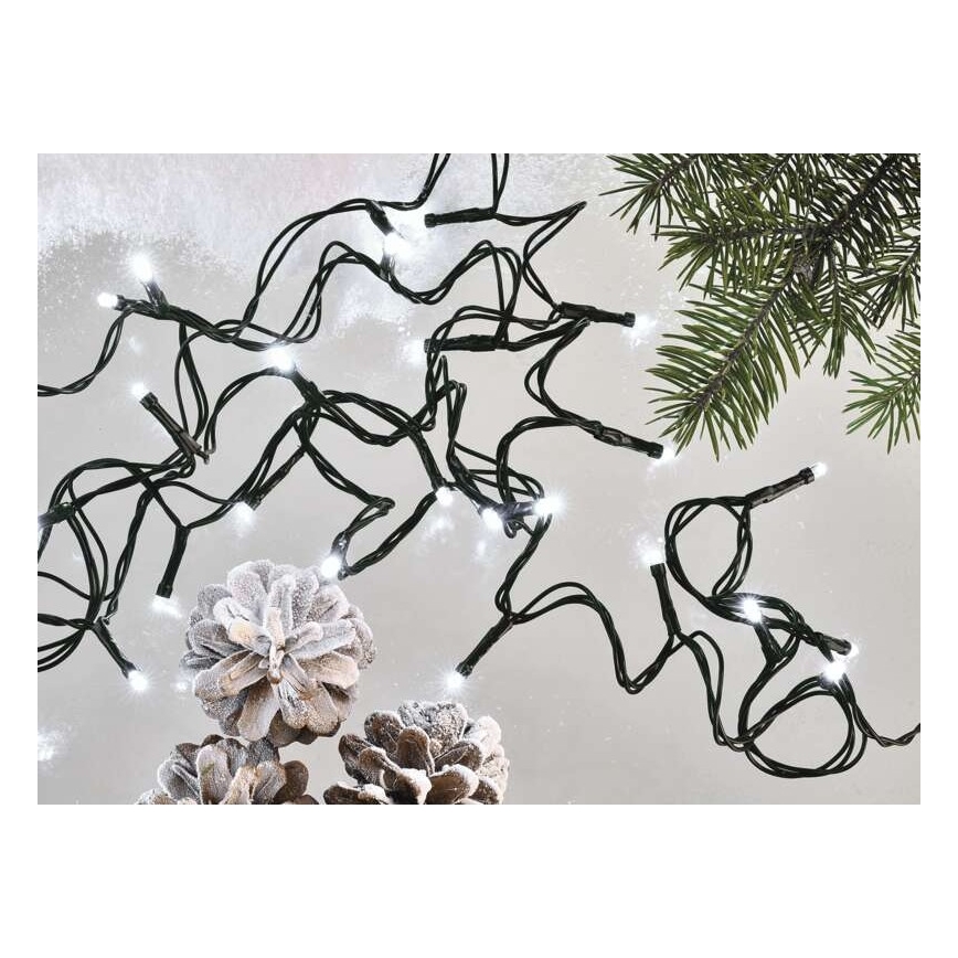 LED buitensnoer 40xLED/9m IP44 koud wit