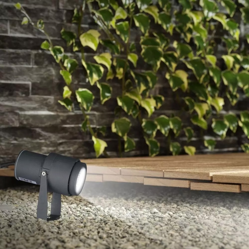 LED Buitenverlichting LED/12W/100-240V IP65 grijs - groen licht