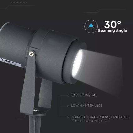 LED Buitenverlichting LED/12W/100-240V IP65 grijs - groen licht