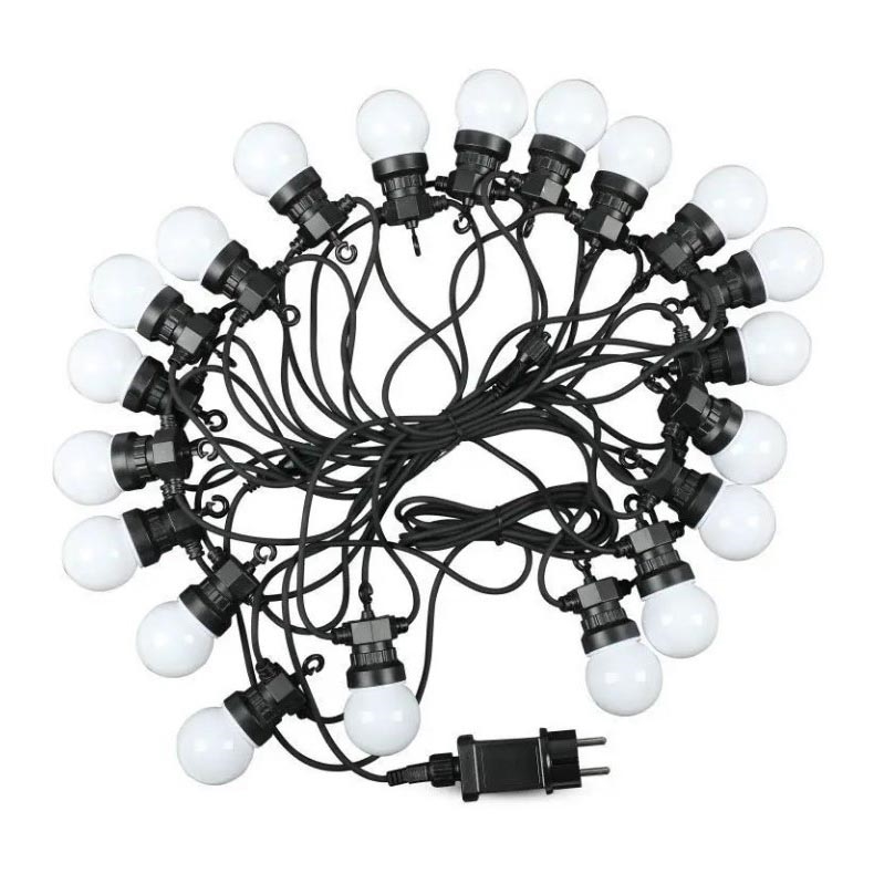 LED Buitenverlichting Slinger STRING 10m 20xLED/0,5W/24/230V 3000K IP44