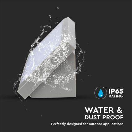 LED Buitenwandlamp LED/12W/230V 4000K IP65 grijs
