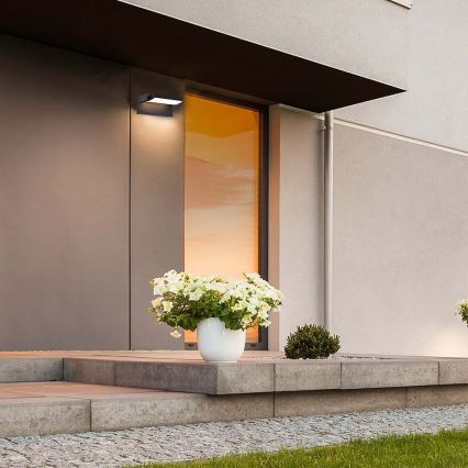LED Buitenwandlamp LED/17W/230V 3000K IP65 zwart