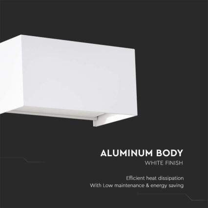LED buitenwandlamp 24W/230V 4000K IP65 wit