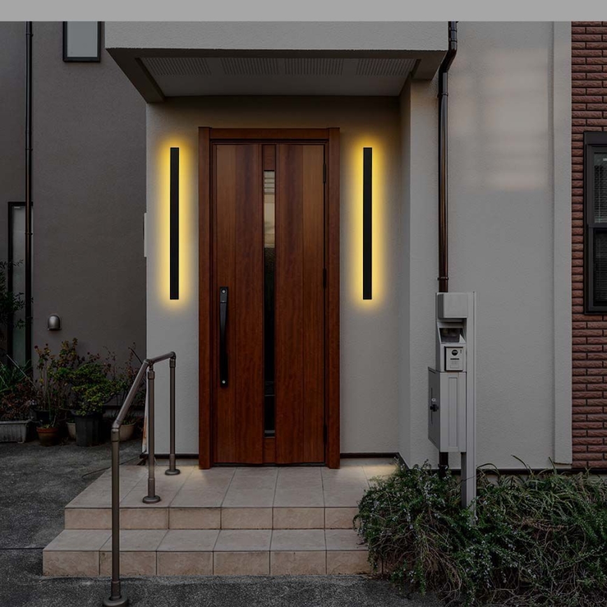 LED buitenwandlamp LED/10W/230V 3000K IP65 51 cm zwart