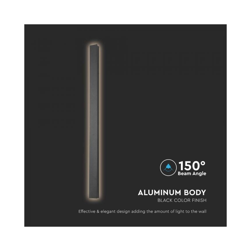 LED buitenwandlamp LED/10W/230V 3000K IP65 51 cm zwart