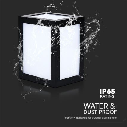 LED buitenwandlamp LED/12W/230V 6400K IP65 zwart