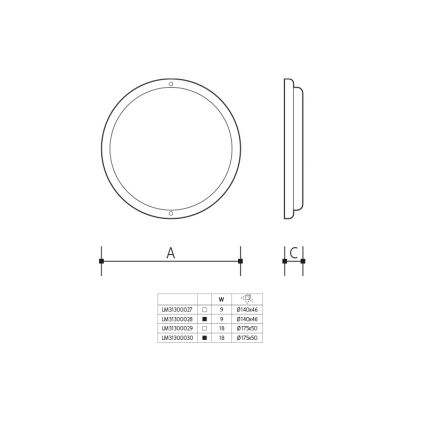 LED buitenwandlamp LED/18W/230V IP54 zwart