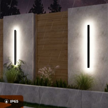 LED buitenwandlamp LED/30W/230V 100 cm IP65 zwart