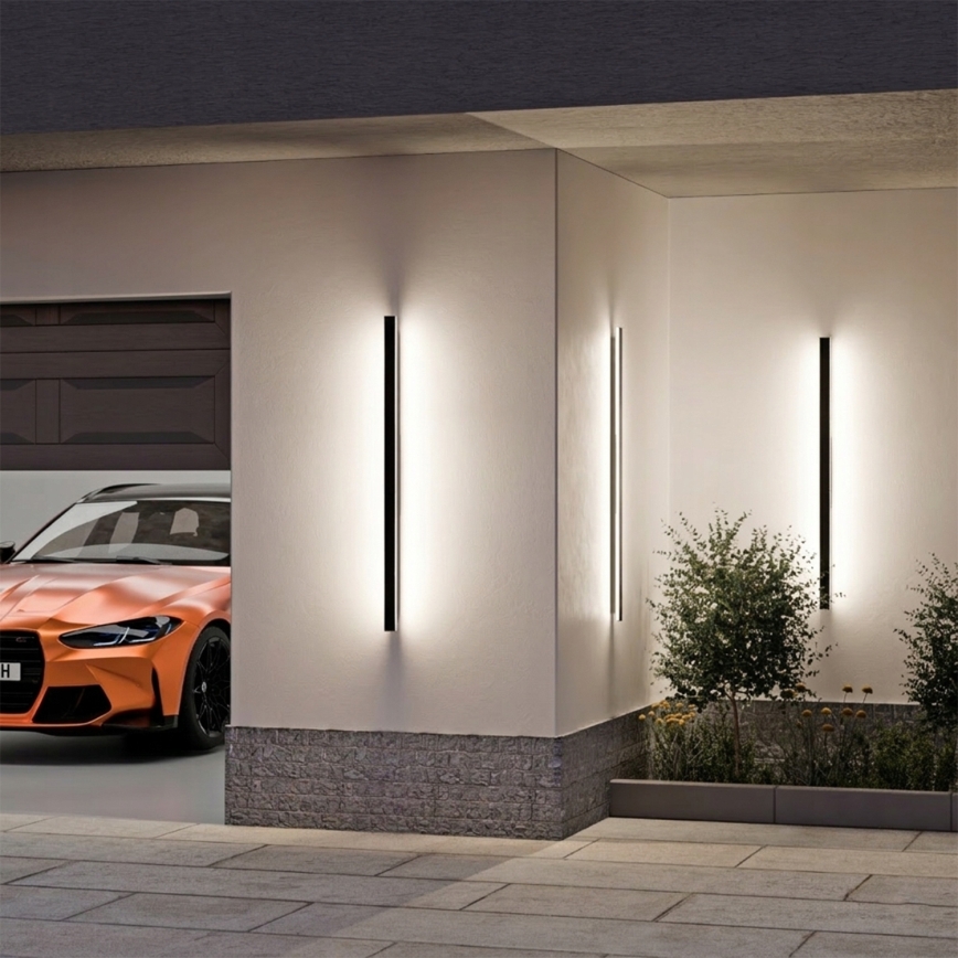 LED buitenwandlamp LED/30W/230V 100 cm IP65 zwart