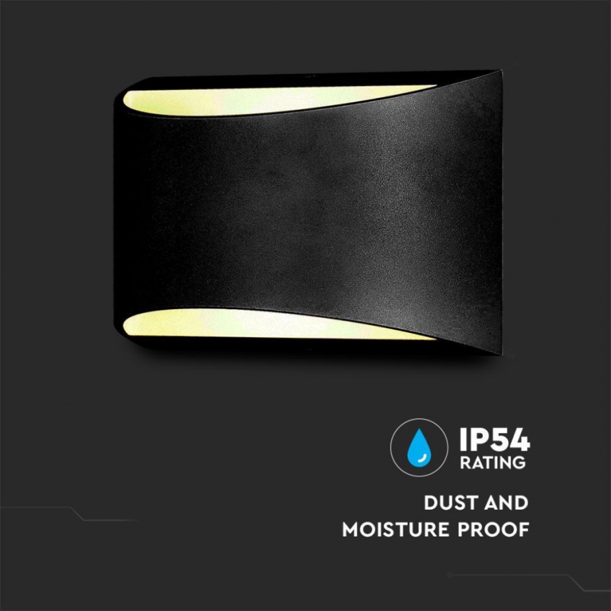 LED buitenwandlamp LED/9W/230V 4000K IP54 zwart