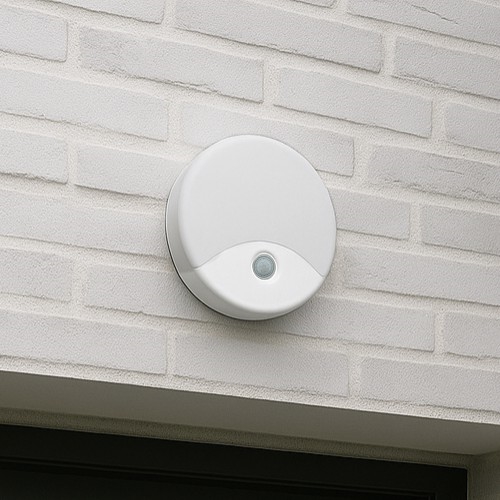 LED buitenwandlamp met bewegingssensor, 18W, 230V, IP44, wit