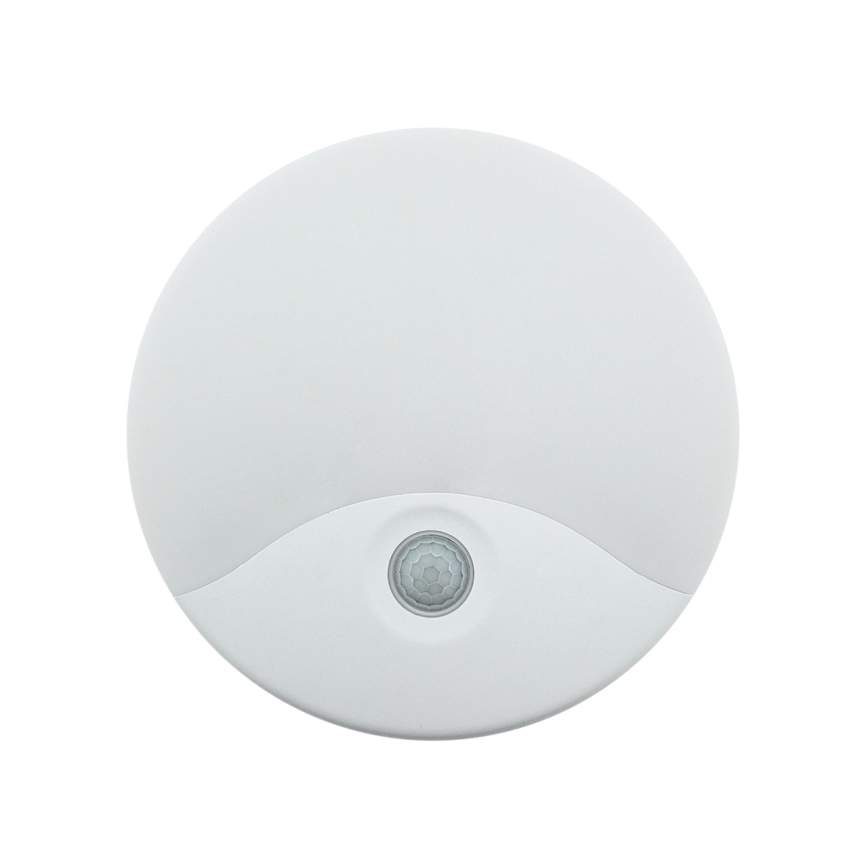 LED buitenwandlamp met bewegingssensor, 18W, 230V, IP44, wit