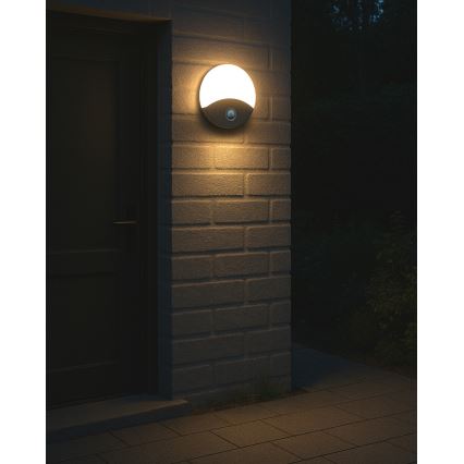 LED buitenwandlamp met bewegingssensor, 18W, 230V, IP44, wit