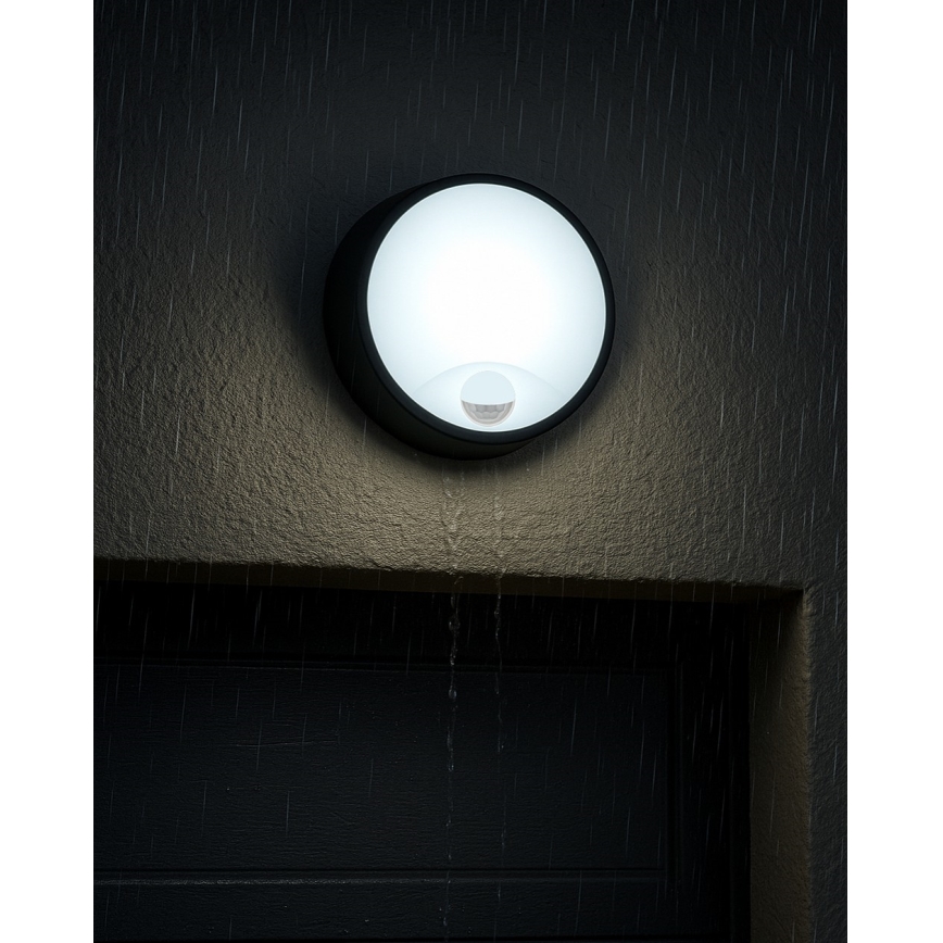 Dimbare LED-buitenwandlamp met bewegingssensor LED/15/18/20W/230V 3000K/4000K/6500K IP65 zwart/wit