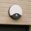LED buitenwandlamp met bewegingssensor LED/18W/230V IP44 antraciet