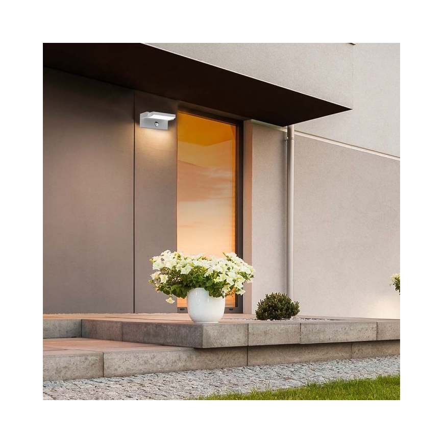 LED Buitenwandlamp met sensor LED/17W/230V 3000K IP65 zwart